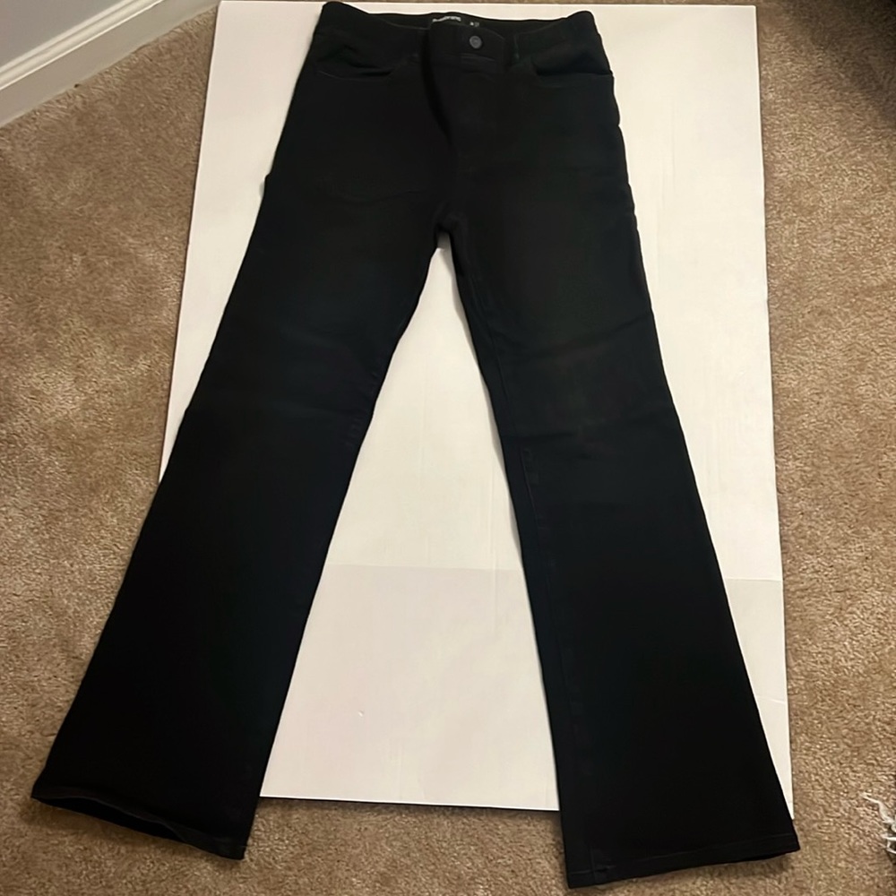 Betabrand Bootleg Jeans (with elastic) Black Size Medium Excellent Condition